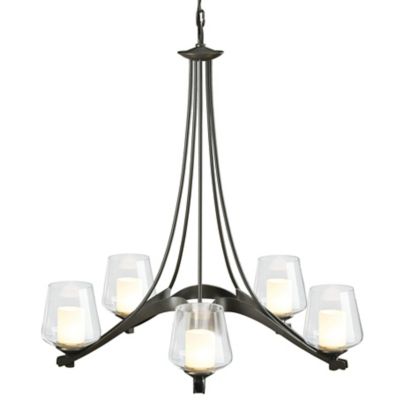 Ribbon Chandelier with Clear Glass by Hubbardton Forge - Starlight Lighting USA and Canada
